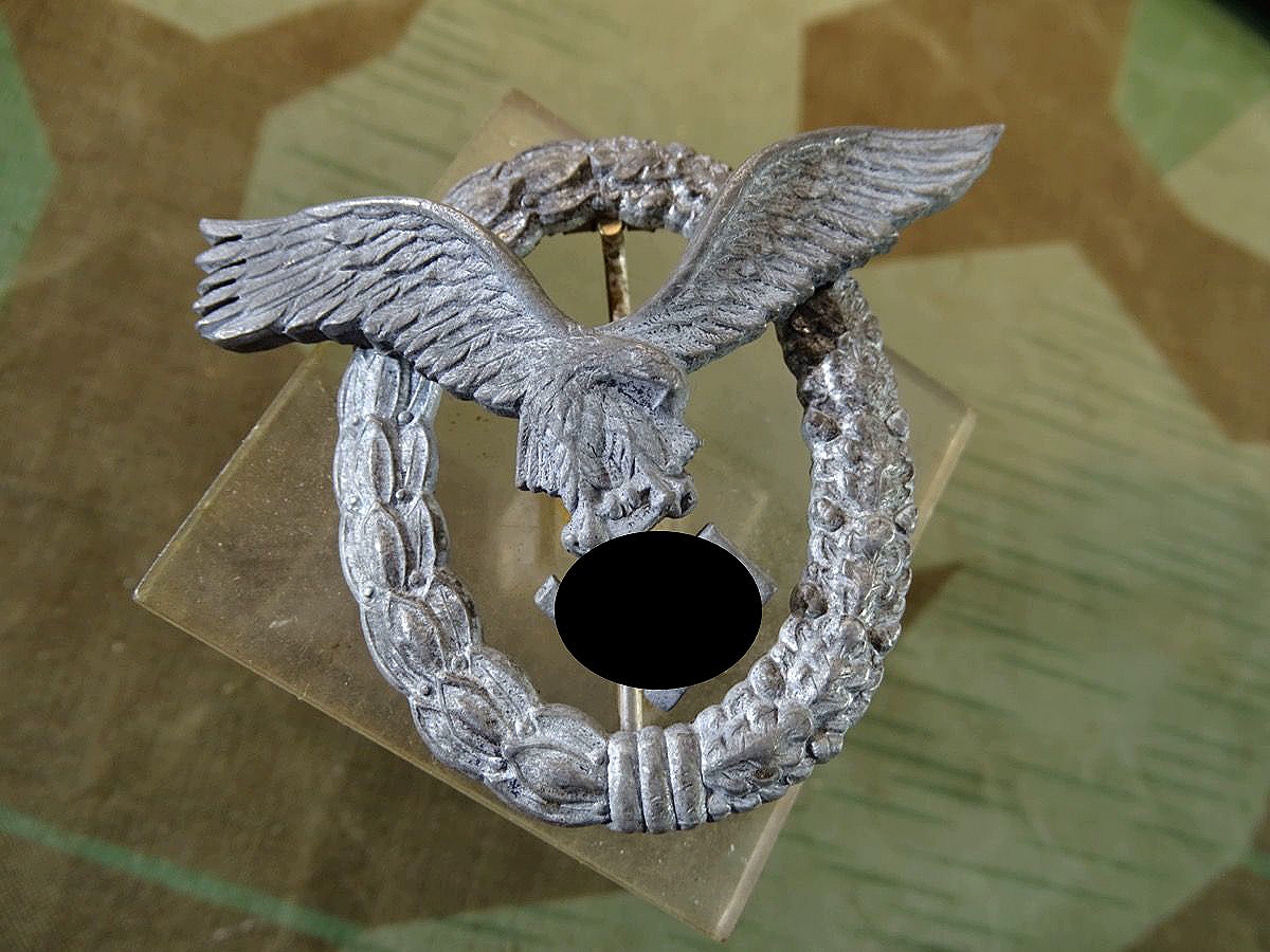 Flugzeugführer Abzeichen der Luftwaffe, späte Fertigung aus Feinzink