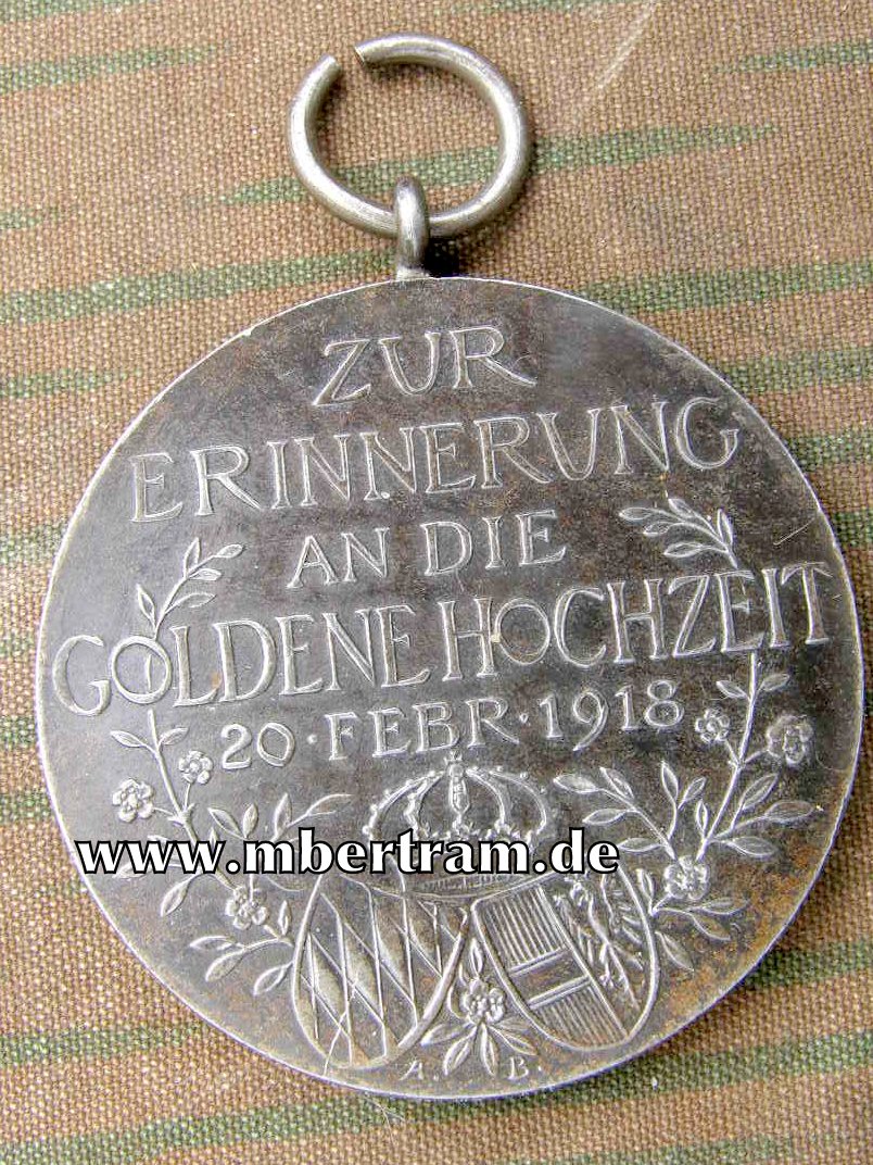 Erinnerungsmedaille Goldene Hochzeit, Weihnachten 1918