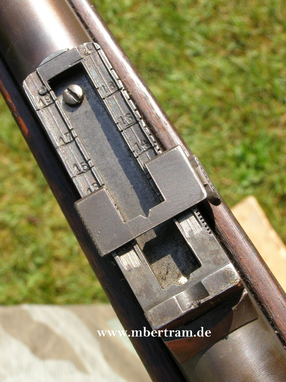 10238-11 Deko Gewehr 88, Hst.: Amberg 1889, Deutsches Visier