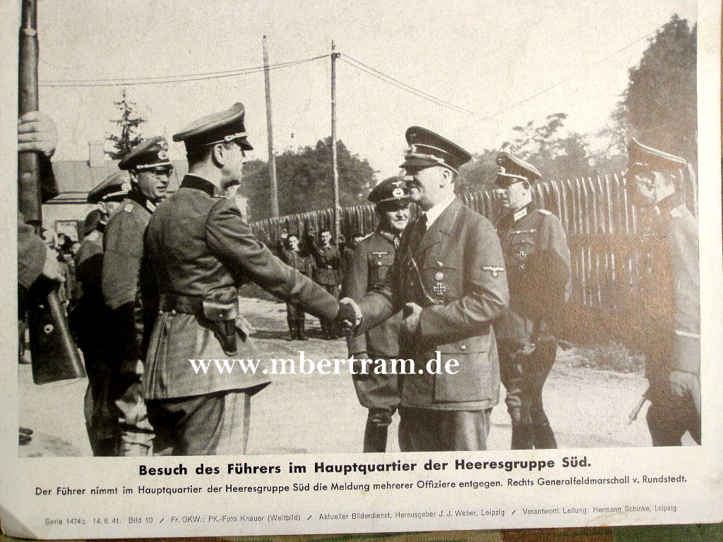 Führer, bei Heeresgr. Süd, Gen.F.M.v Runstedt 1941