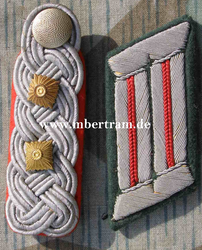 Schulterklappe, Kragenspiegel, WH Oberst, Artillerie