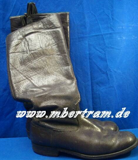 Braune Luftwaffen Offiziers Lederstiefel. Hst. 1938