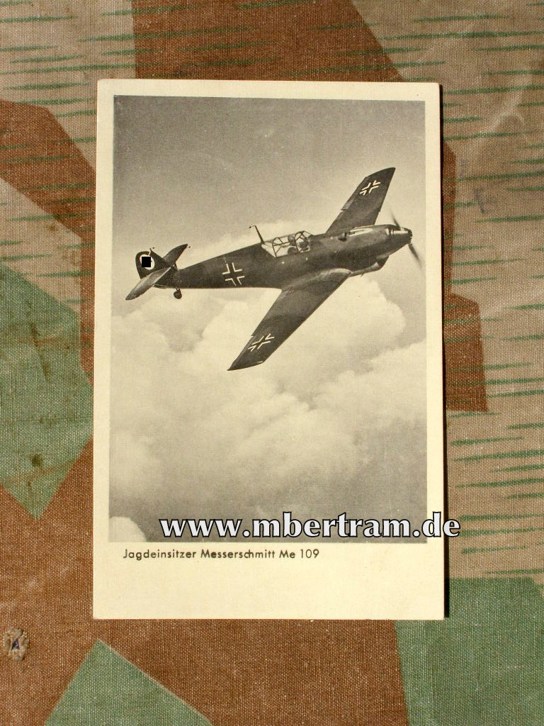Propaganda Postkarte: Messerschmitt Me 109, Feldpost 1940