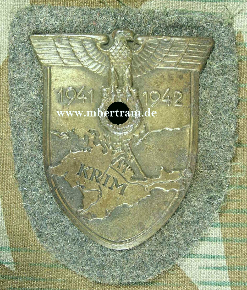Ärmelschild Krim 1941-1942, Heer, Rückenplatte, Papier