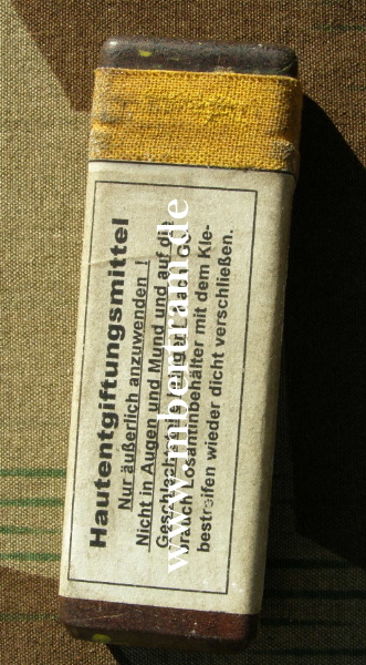 Wehrmacht Gas-Hautentgiftungsmittel Losantin Hst. 1943, gelber Ring