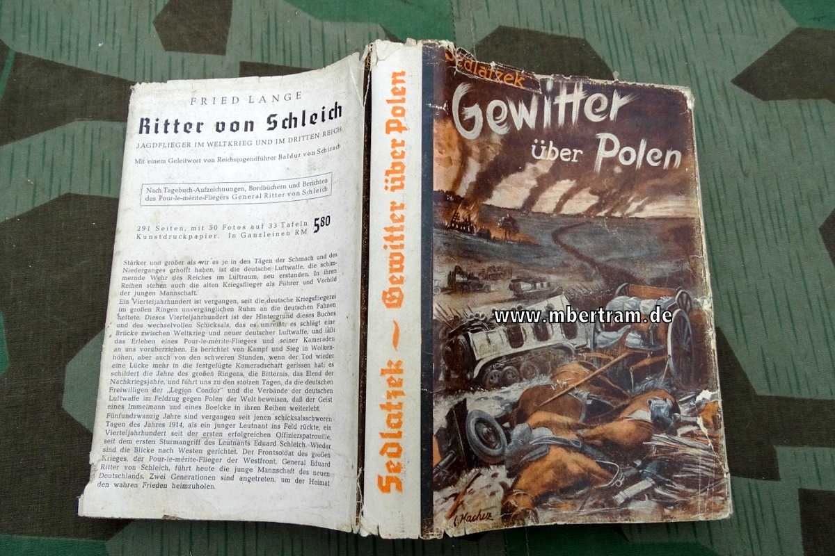 Sedlatzek.: Gewitter über Polen. 1940, 255 S. mit Schutzeinband.