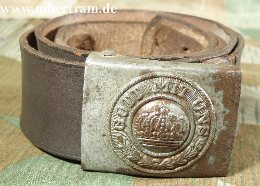 PREUSSEN KOPPELSCHLOSS EISEN, 1.WK, mit Riemen