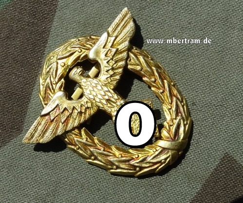 Wasserpolizei Schirmmützenadler für Mannschaften, hohl geprägt 1. Modell