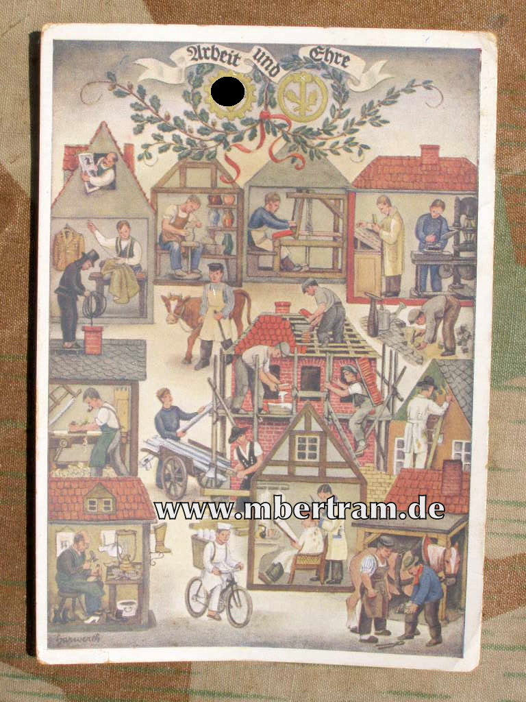 Bunte Propaganda Postkarte "Reichshandwerkertag 1936"