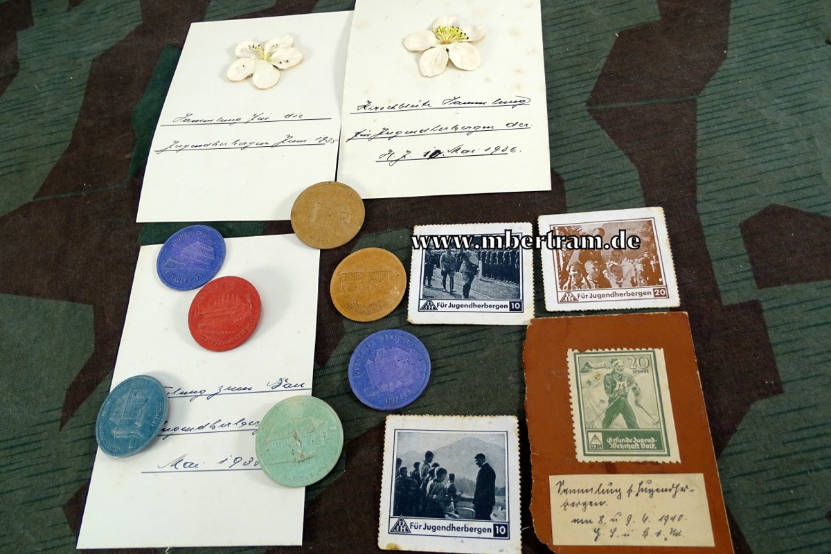 WHW, 13 verschiedene Abzeichen, Sammlung für Jugendherbergen.