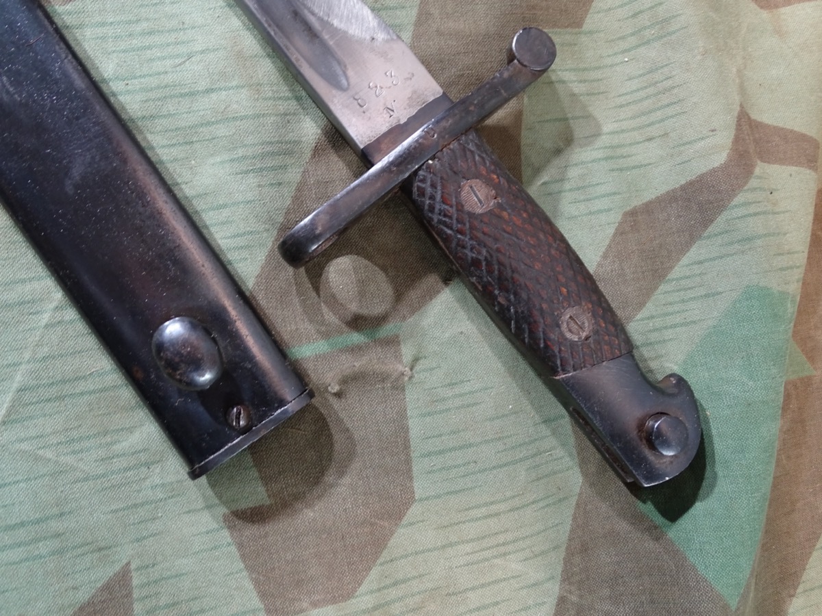 Seitengewehr Spanien M 1941 für den Karabiner 98 "La Coruna", Nummerngleich, guter Zustand Seitengewehr Spanien M 1941 für den Karabiner 98 "La Coruna", Nummerngleich, guter Zustand