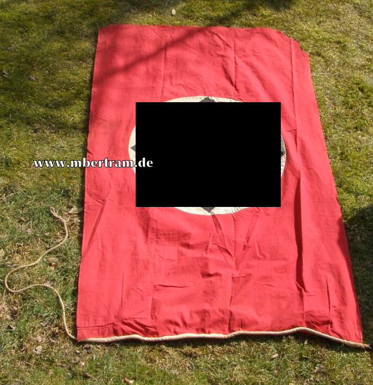 Nationalfahne 3. Reich, HK Fahne, ca. 1,07x 1,98 m.