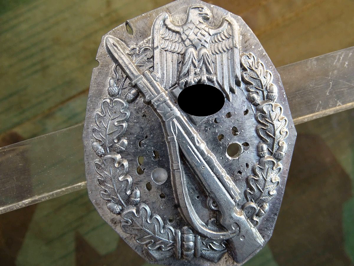 Halbfertigteil / Rohling Infanterie Sturmabzeichen, Feinzink, sehr sauber geprägt, Lüdenscheid