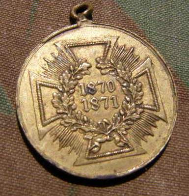 Kriegsdenkmünze 1870/71 für Kämpfer, glatter Rand