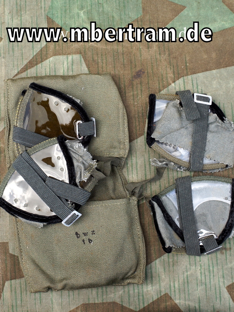 Wehrmacht 4er Satz Staubschutzbrillen in Hülle