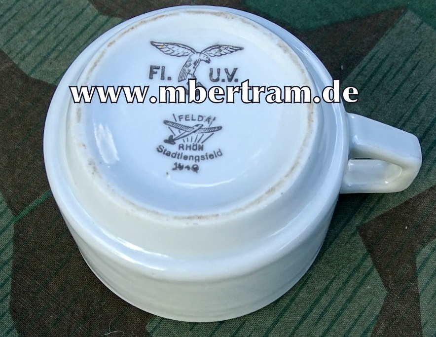 Luftwaffen Kaffeetasse. Adler, FL.U.V. Felda Rhön, 1940