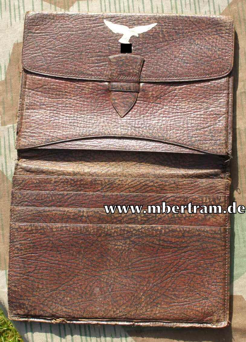Luftwaffe Offiziers Brieftasche 2. Weltkrieg. Luftwaffen Adler.