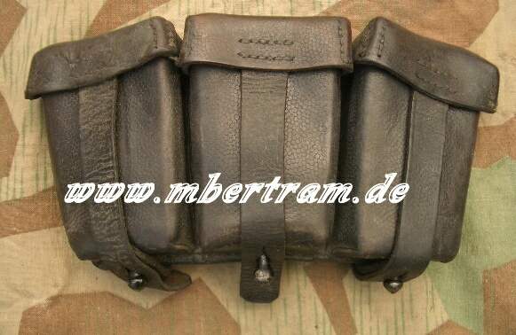 K98 3er Munitionstasche Hersteller: "Poeschl, Rohrbach 1941"