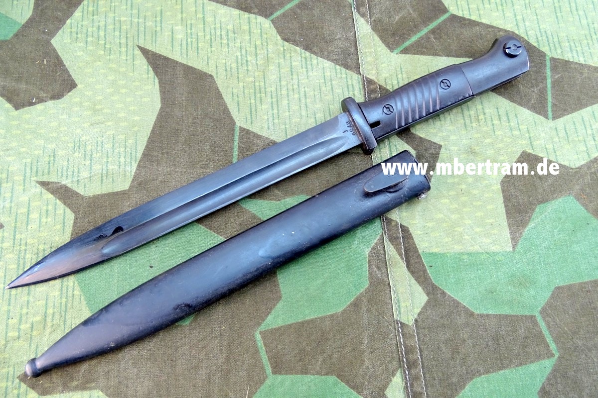 Seitengewehr SG  84/98, Bakelit Griffschalen, Hst. " 43 agv" Berg & Co Sg-Ohligs