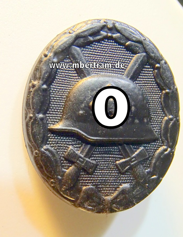 VERWUNDETEN ABZEICHEN 1939 IN SCHWARZ, Eisen lackiert.