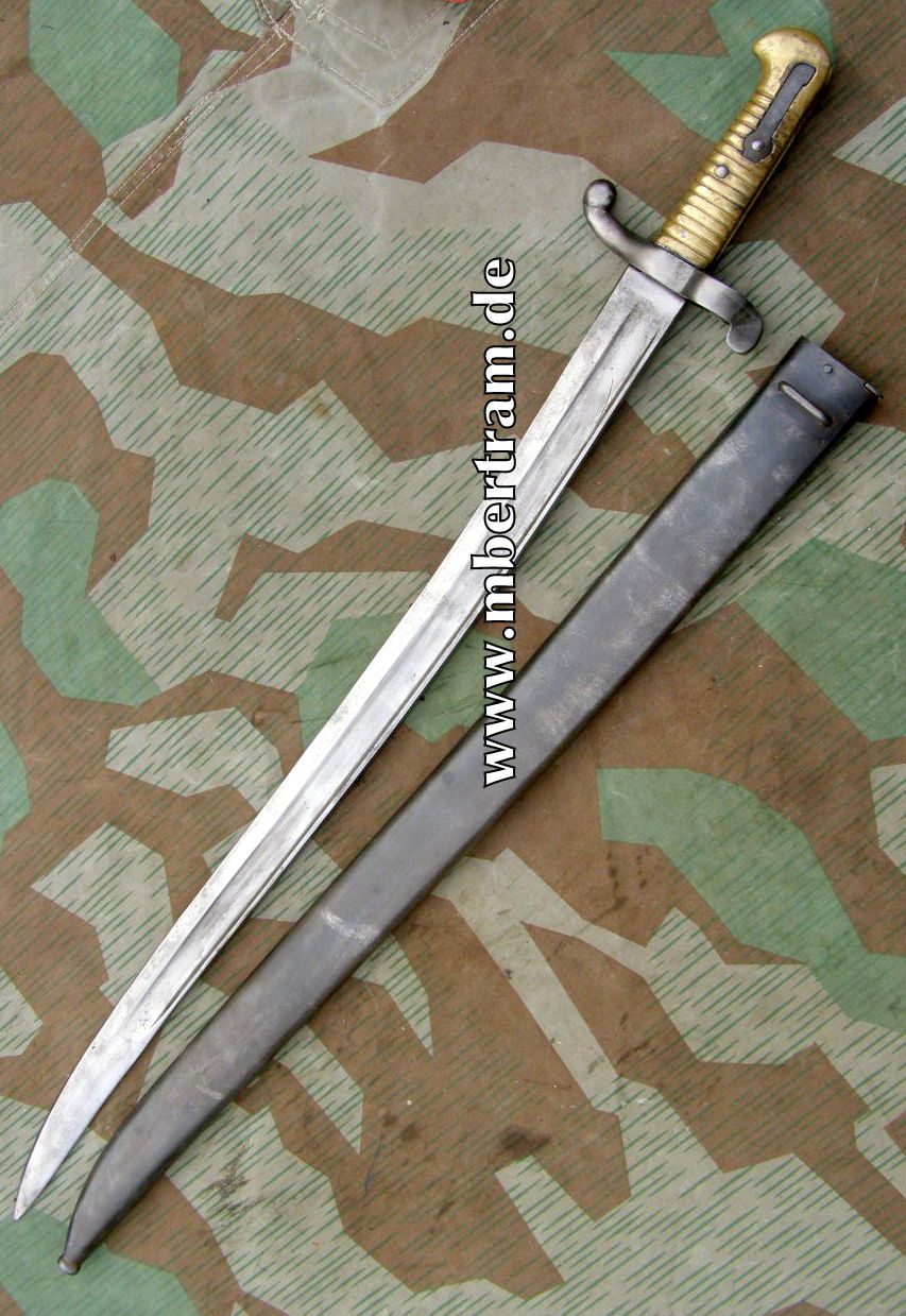 12544-4 Französisches Yatagan Bajonett Modell M 1842 mit Scheide