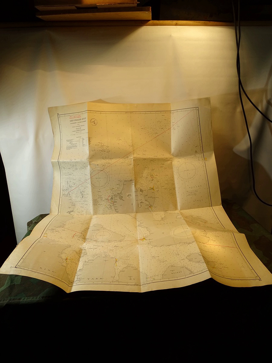 Kriegsmarine Seekarte Nor 92 Korr. VII 42, Fra Karlsöy til Flatvaer og Gaasan