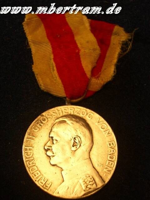 Silberne Verdienstmedaille, Baden, Buntmetall, Band, Fried. II
