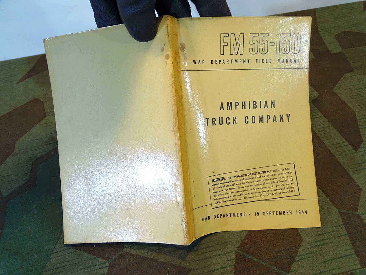 Department of the Army Field Manual FM 55-150, Amphibian Truck Company 1944