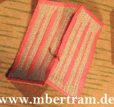 Paar Kragenspiegel Offz. Panzer, Tropenfeldbluse, Bevo