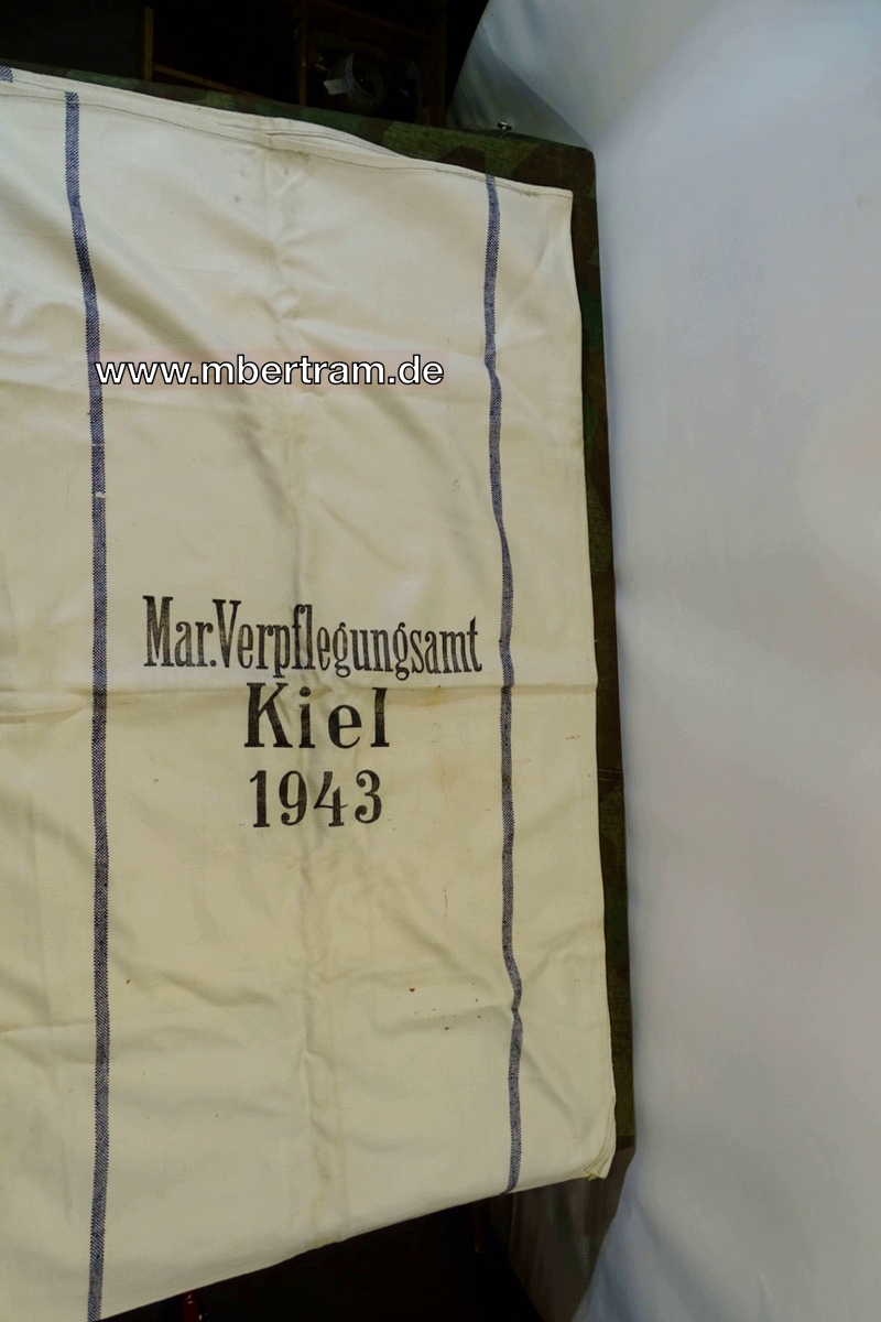Kriegsmarine Verpflegungssack : "Marine Verpflegungs Amt Kiel 1943" Zustand 1-2
