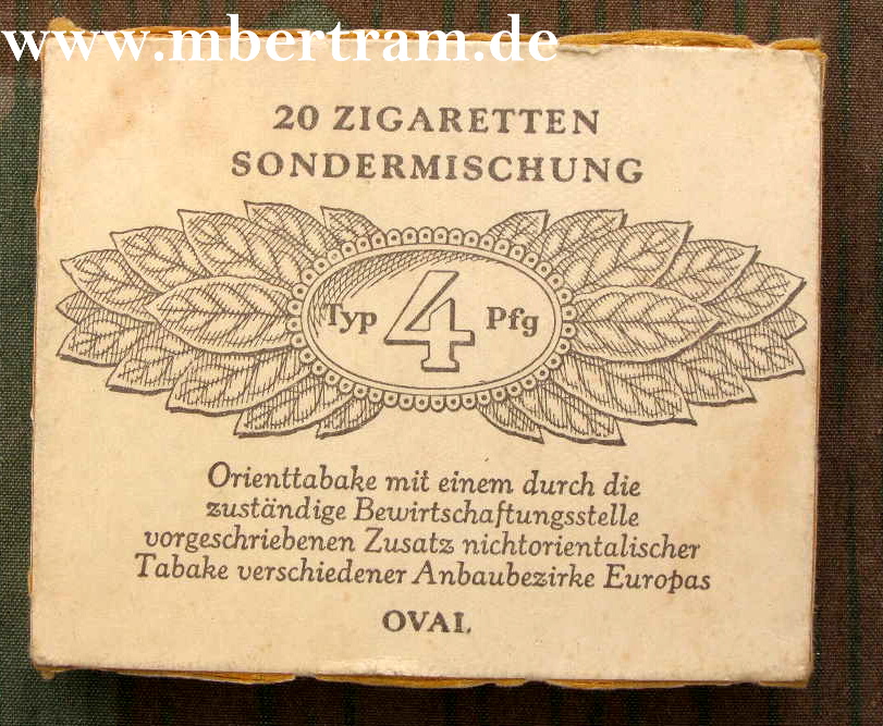 20x Oval Sondermischung Typ 4 Pfg.Zigaretten, ungeöffnet