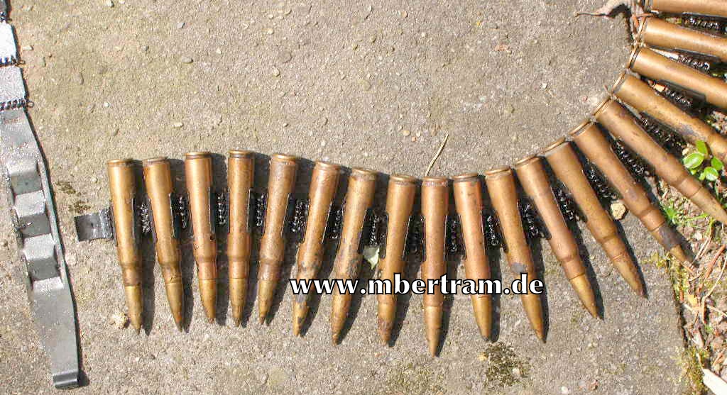 MG 42/ MG 34 Gurt, 53 Patronen. Schlechter Zustand