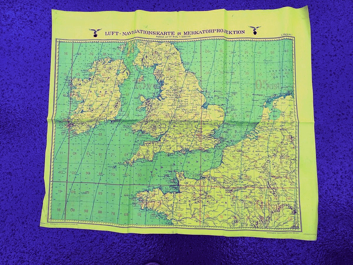 Luftwaffe Navigationskarte in Merkatorprojektion (Britische Inseln)