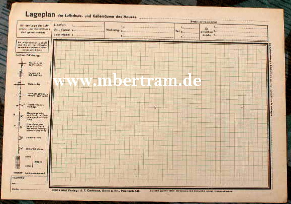 Lageplan Formular: Erfassung Luftschutz- u. Kellerräume