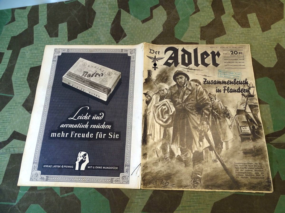 Luftwaffen Zeitschrift " Der Adler"  Heft 12, 11.Juni 1940, Flandernschlacht