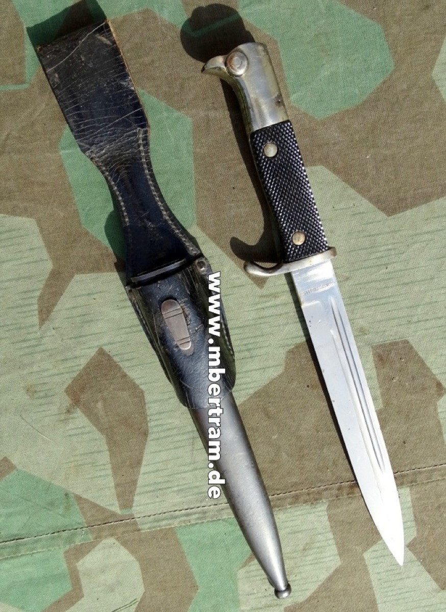 Kurzes Seitengewehr M 98, für Offiziere "Solinger Fabrikat" , Koppelschuh