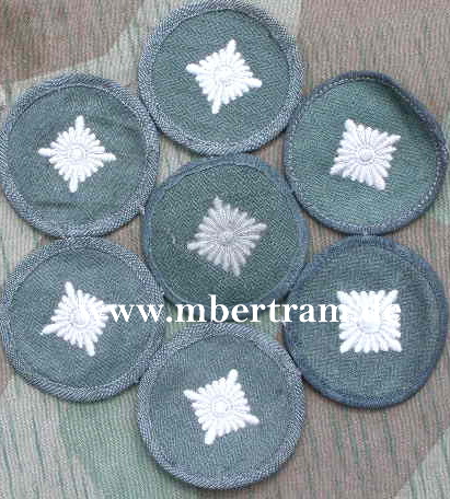 7 Schützensterne, für Feldgraue Uniformen, Untersetzer