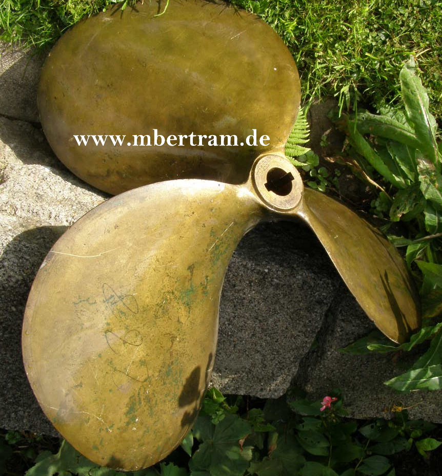Kriegsmarine Schiffsschraube, Buntmetall ca. 64 cm, WaA