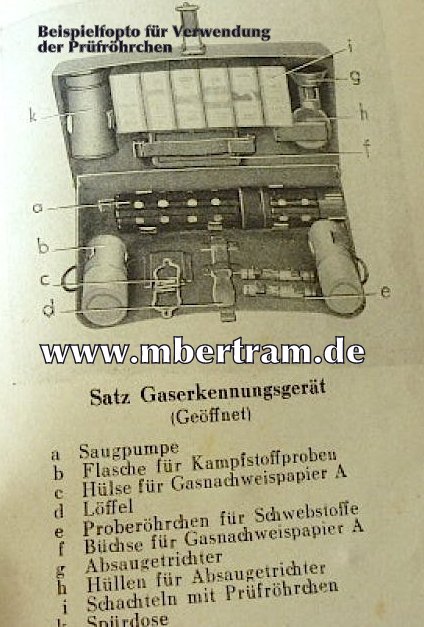 Wehrmachts Kampfgas Spür Röhrchen. Grüne Ringe