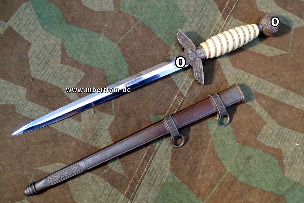 Dolch für Offiziere der Luftwaffe, 1937 - 2. Modell. " WMW Waffen SG"