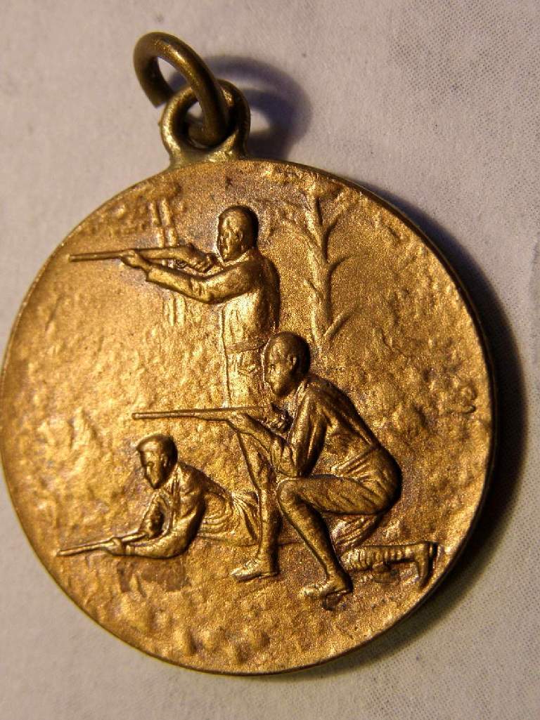 Schiesspreis 1928, tragbare Medaille, Buntmetall, 23 mm.