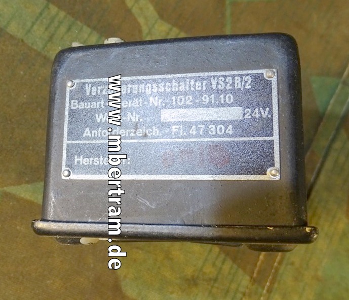 Luftwaffe Verzögerungsschalter VS 2B/2 FL 47304 24V für ME 262 MG