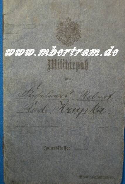 1982-8 Dokumente: Arb.buch, Militärpass 1WK, Wehrpass 2.WK