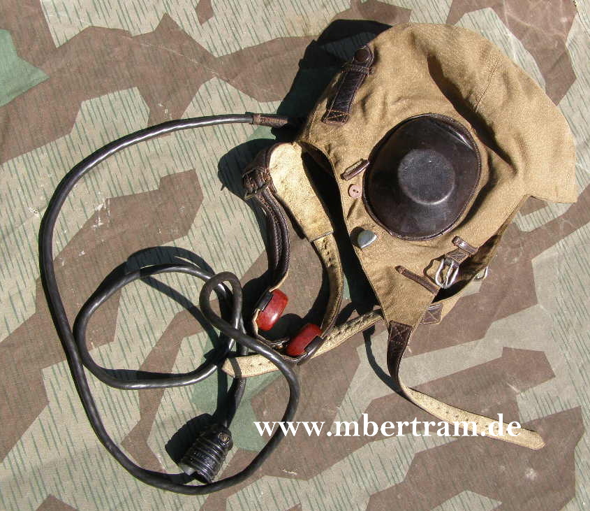 Klassische beige Luftwaffe Sommer Fliegerkopfhaube