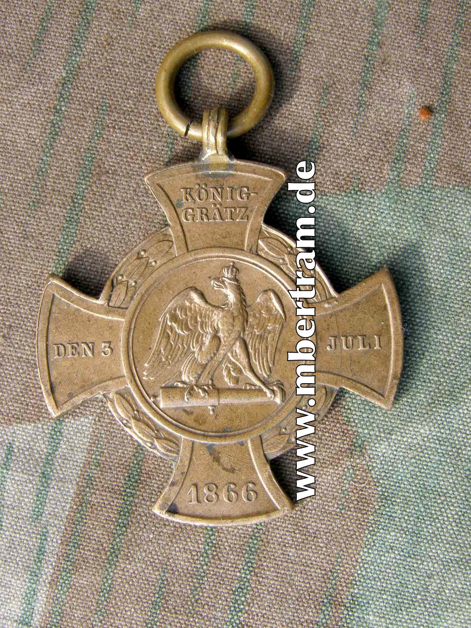 Erinnerungskreuz "Königgrätz" 1866 ohne Band