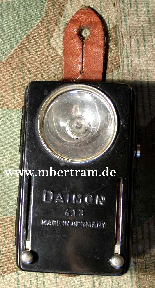WH Signaltaschenlampe 40er Jahre, Daimon, 2 Farbschieber