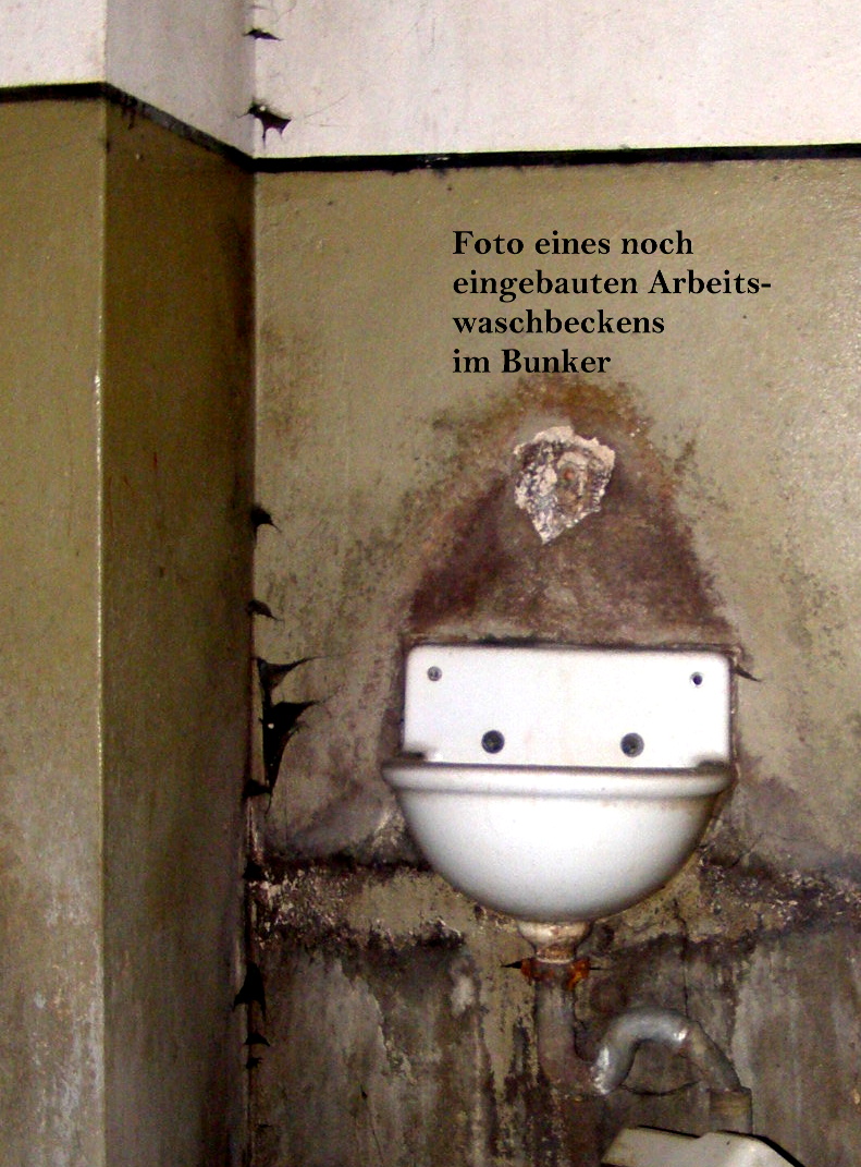 Bunker Arbeitswaschbecken von 1942. ca. 47x53cm