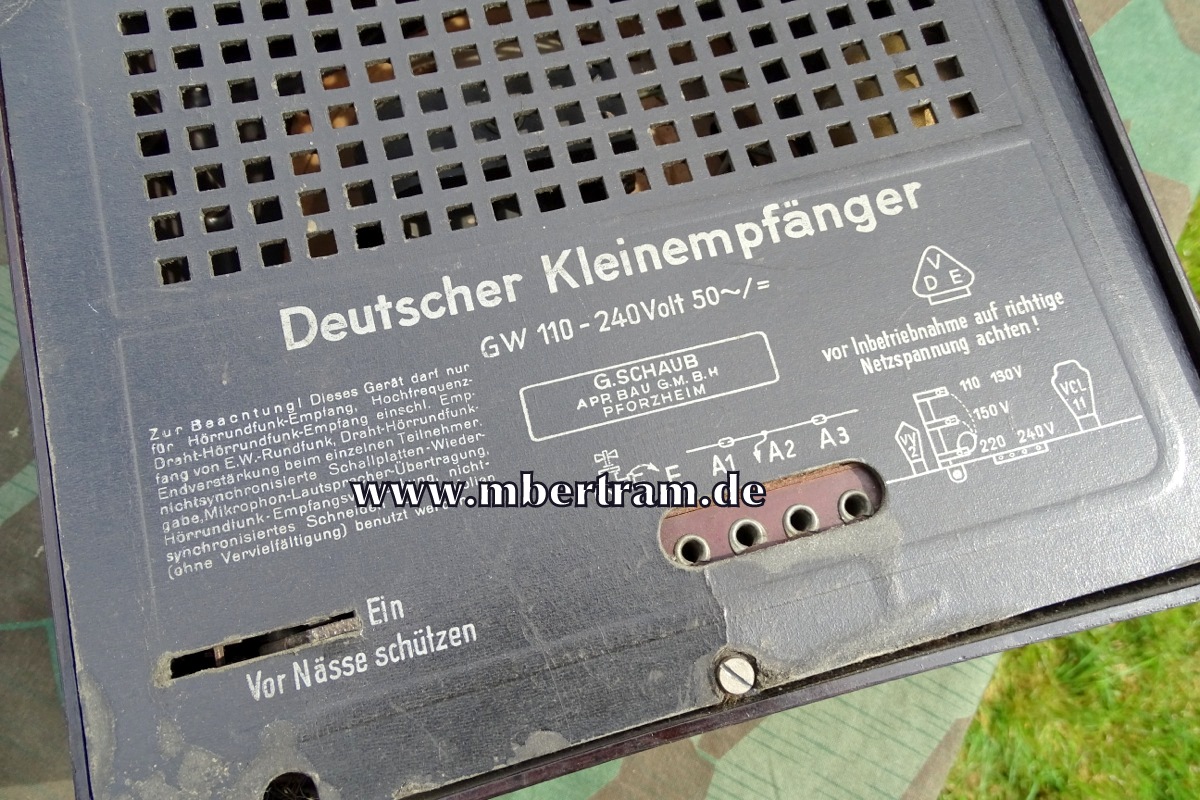 14318-7 Deutscher Kleinempfänger DKE- GW 110 - G.Schaub
