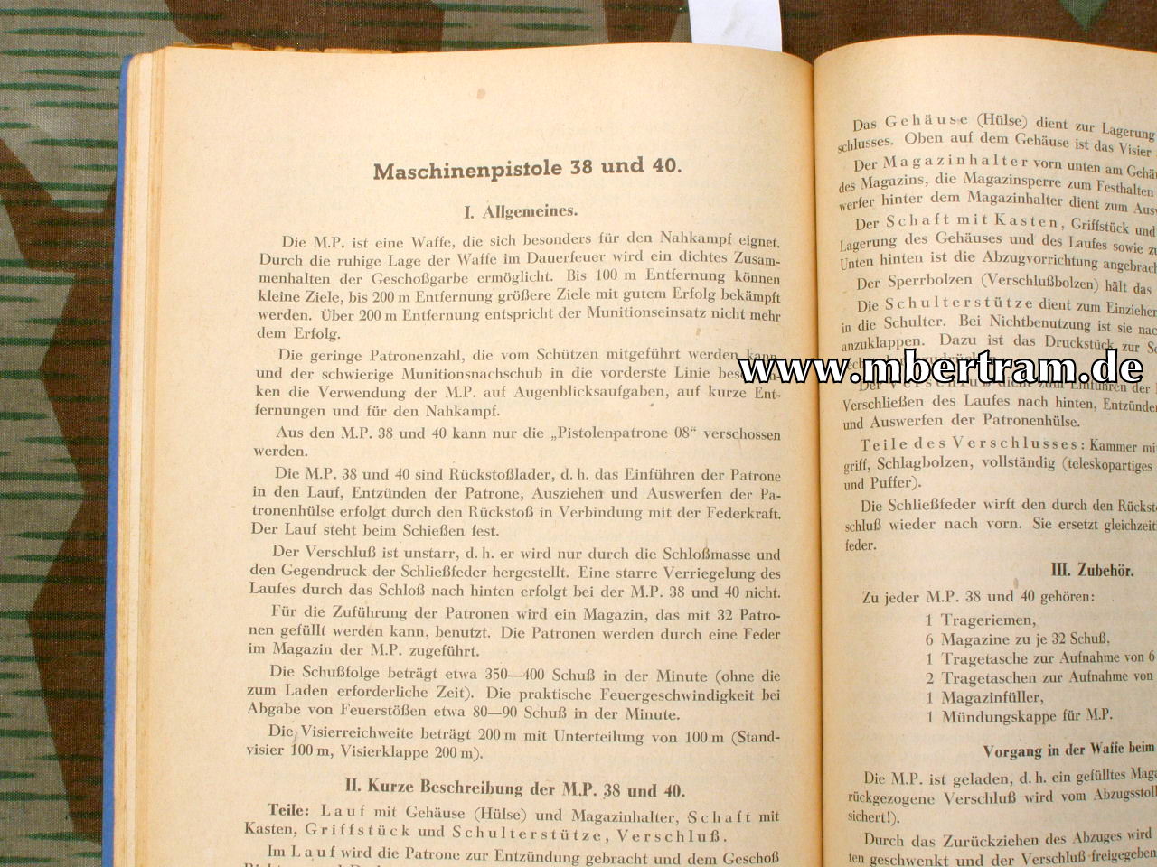 Unterrichtshefte der M.L.A., 1.u. 2. Teil,1943 DK Gold Träger