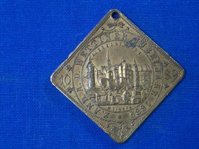 Tragbare Medaille zum Andenken a. d. Wettiner Jubeljahr 1889